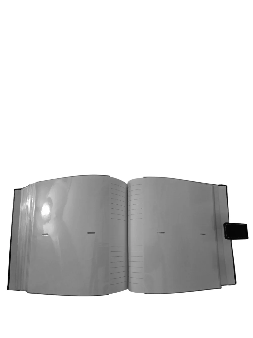 Black Leather Photo Album with Window